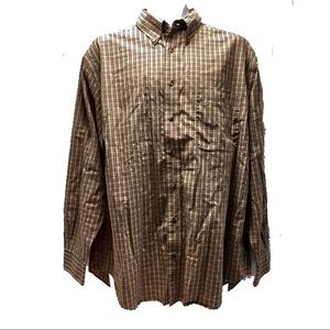 ROUNDTREE & YORKE 100% Cotton Size L Men’s Plaid